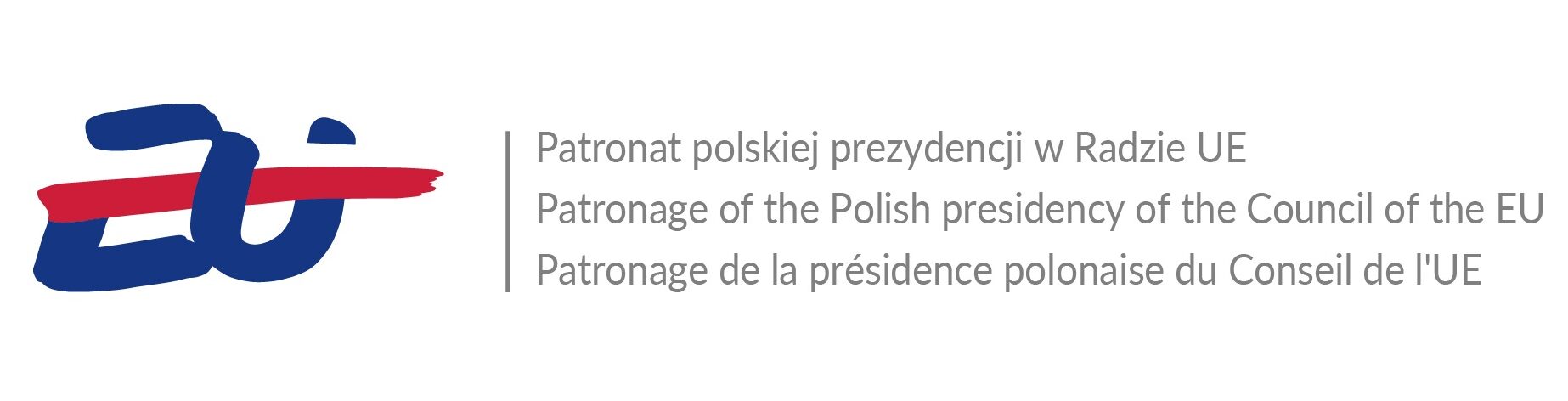 Patronage of the Polish presidency in the Council of the EU banner.